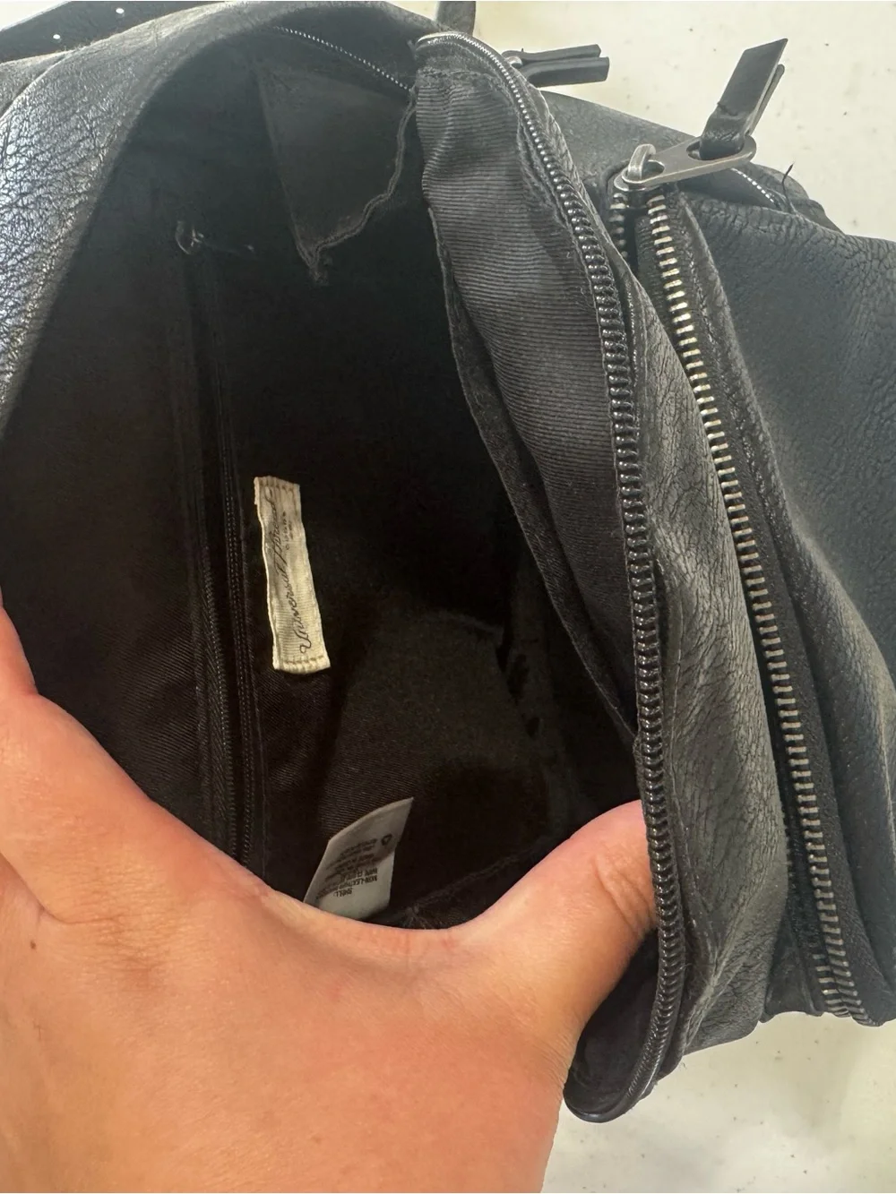 Universal Thread Black Faux-Leather Mini Backpack